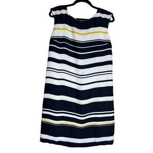 Ann Taylor Loft Sheath Dress Womens 8 Striped Sleeveless NEW Minimalist Preppy